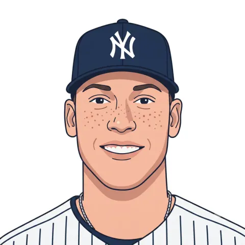 An illustrated portrait of Aaron Judge.