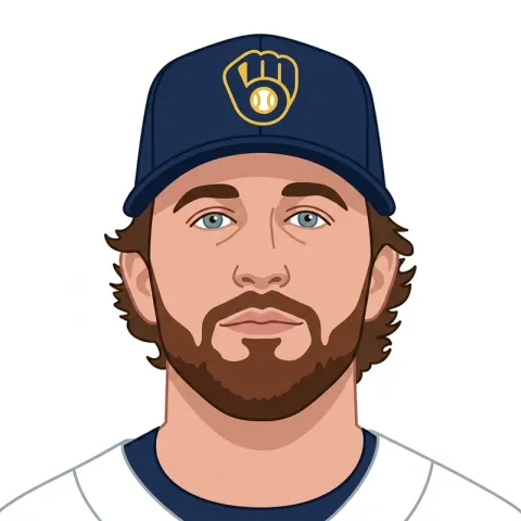 An illustrated portrait of Brice Turang.
