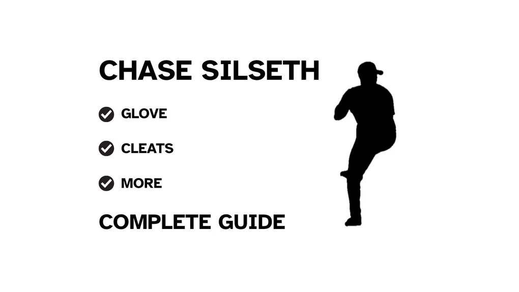 A guide to Chase Silseth's baseball gear, featuring his name and a showcase of his equipment.