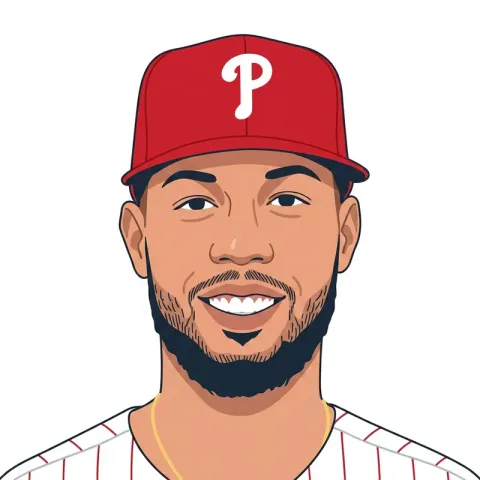An illustrated portrait of Cristopher Sánchez.