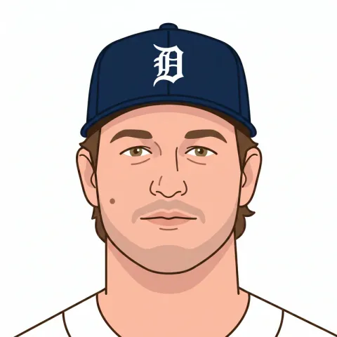 Illustrated portrait of Dillon Dingler wearing a Detroit Tigers cap.