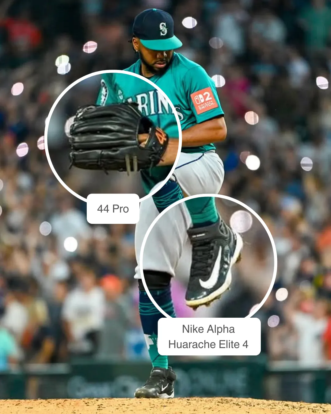 Eduard Bazardo wearing 44 Pro glove and Nike cleats