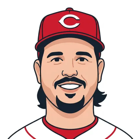 An illustrated portrait of Eugenio Suárez.