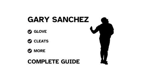 A guide to Gary Sánchez's baseball gear, featuring his batting and a showcase of his equipment.