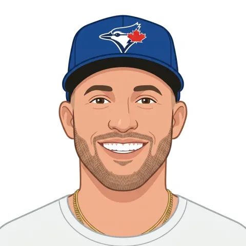 An illustrated portrait of George Springer.