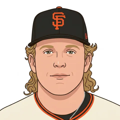 An illustrated portrait of Harrison Bader.