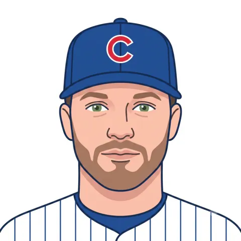 An illustrated portrait of Ian Happ.