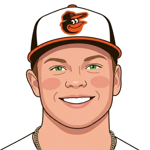 An illustrated portrait of Jackson Holliday.