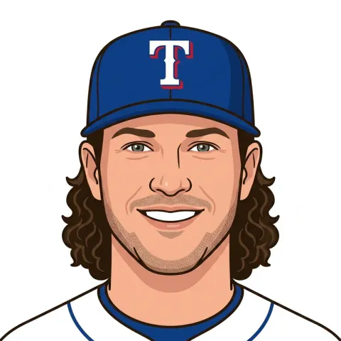 An illustrated portrait of Jacob deGrom.
