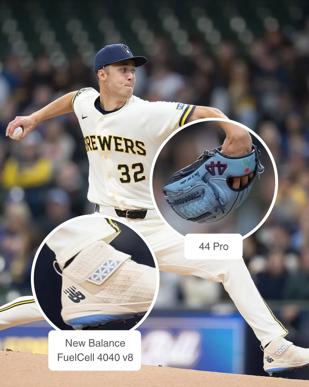 Jacob Misiorowski showcasing his Glove and Cleats