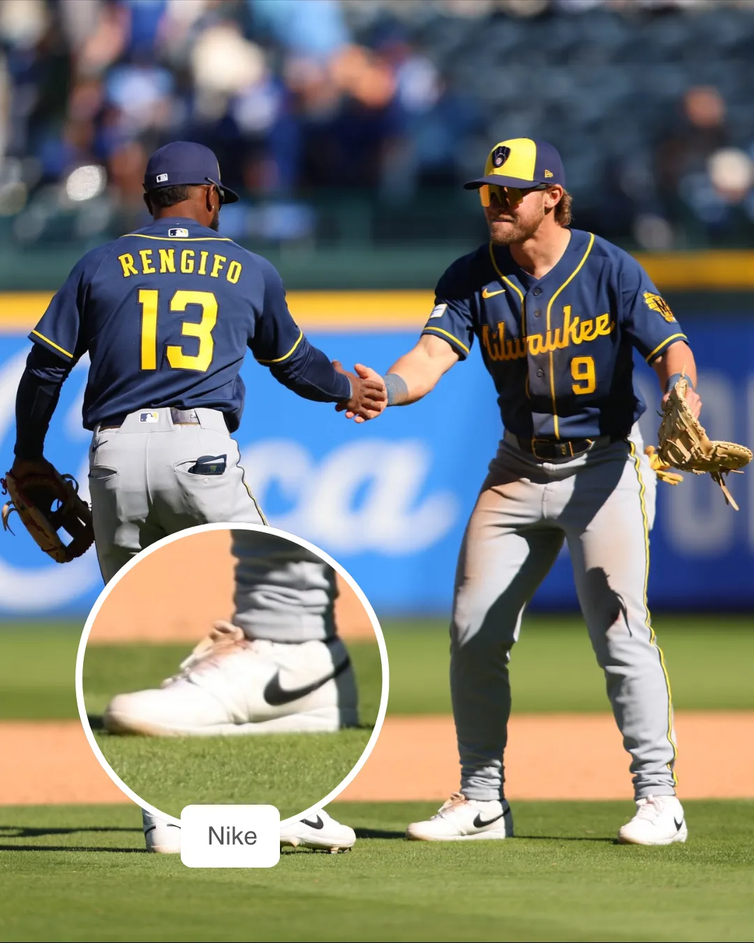 Jake Bauers showcasing his Nike Cleats