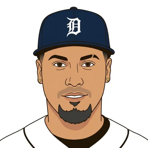 An illustrated portrait of Javier Báez.