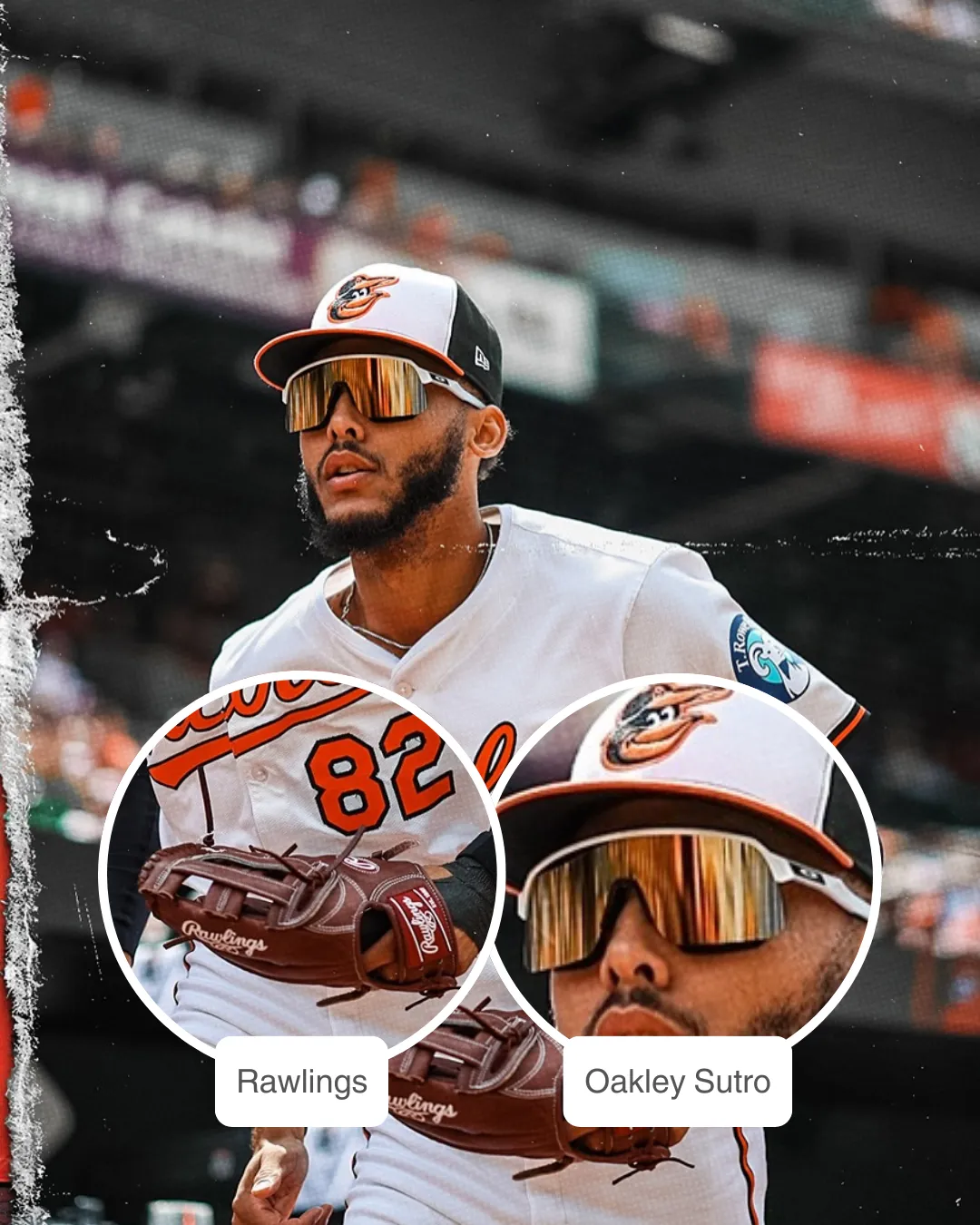 Jeremiah Jackson wearing Rawlings Glove and Oakley Sunglasses