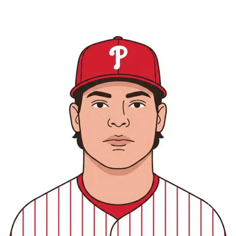 An illustrated portrait of Jesús Luzardo.