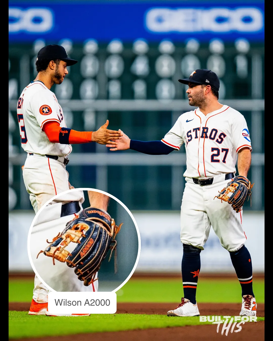 Jose Altuve wearing Wilson A2000