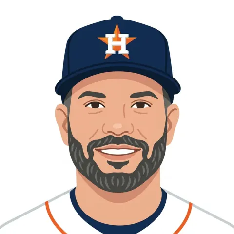 An illustrated portrait of Jose Altuve.