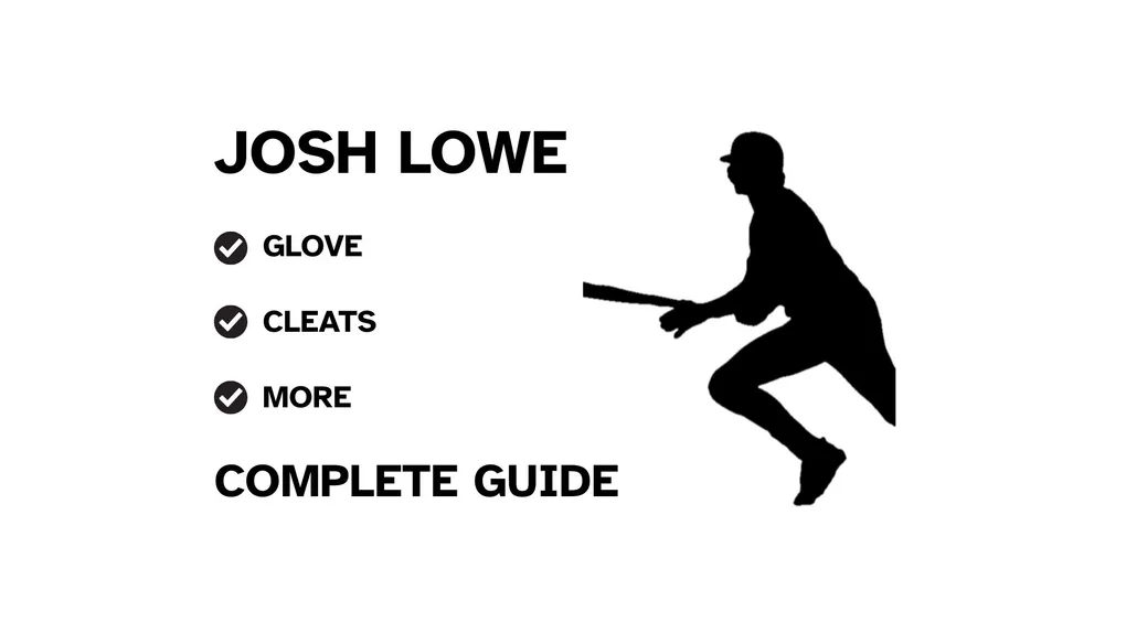 A guide to Josh Lowe's baseball gear, featuring his name and a showcase of his equipment.