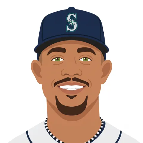 An illustrated portrait of Julio Rodríguez.