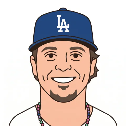 An illustrated portrait of Kiké Hernández.