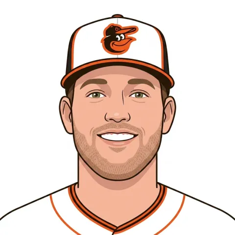 An illustrated portrait of Kyle Bradish.