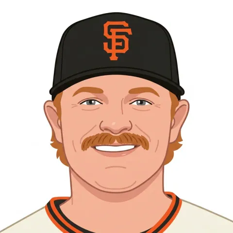 An illustrated portrait of Logan Webb.