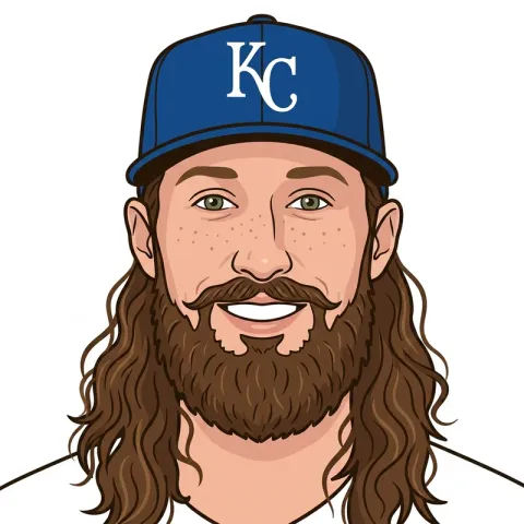 An illustrated portrait of Matt Strahm.