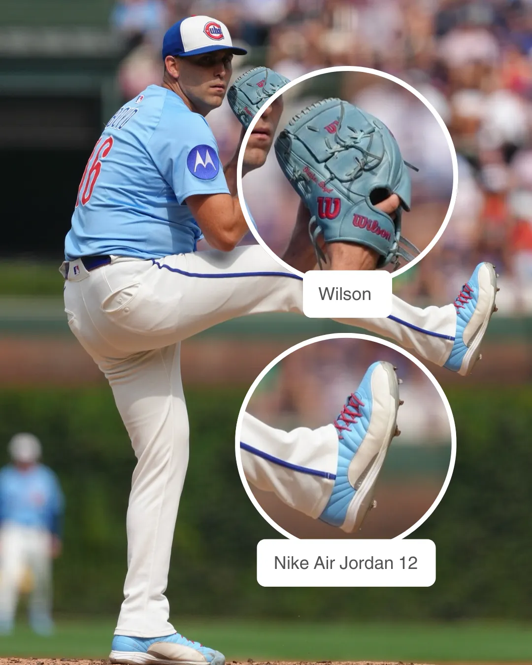 Matthew Boyd wearing Wilson glove and Jordan Air Jordan 12 cleats