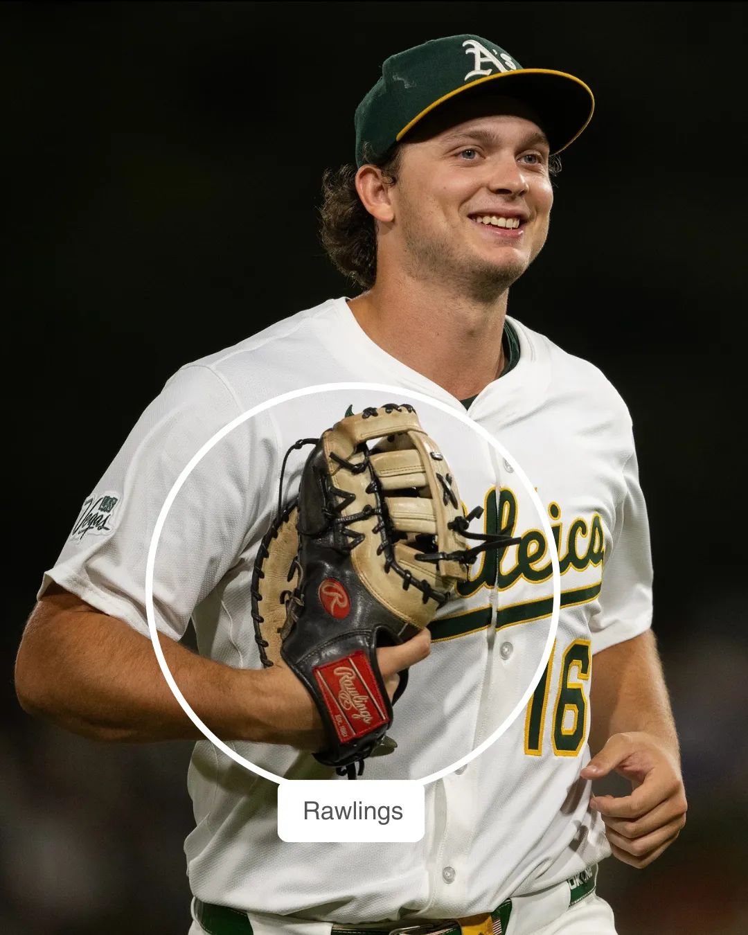 Nick Kurtz at first base with his Bruce Bolt batting gloves and Nokona ShowBelt.