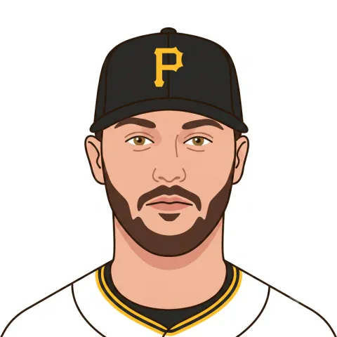 Illustrated portrait of Paul Skenes wearing a Pittsburgh Pirates cap.