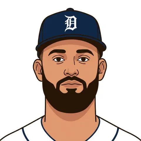 An illustrated portrait of Riley Greene.