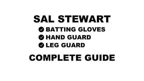 A guide to Sal Stewart's baseball gear, including his batting gloves, protective guards, and cleats.