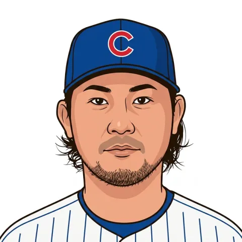 An illustrated portrait of Shota Imanaga.