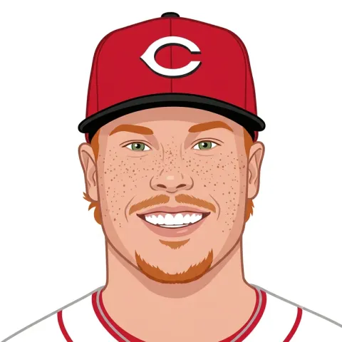 Illustrated portrait of Travis Bazzana wearing a Cleveland Guardians cap.
