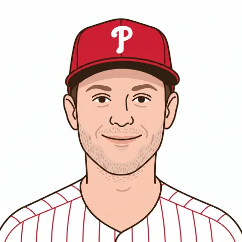 An illustrated portrait of Trea Turner.