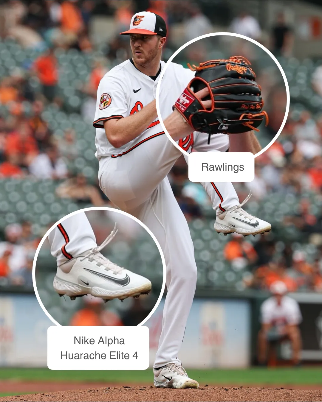 Trevor Rogers wearing Rawlings glove and Nike cleats