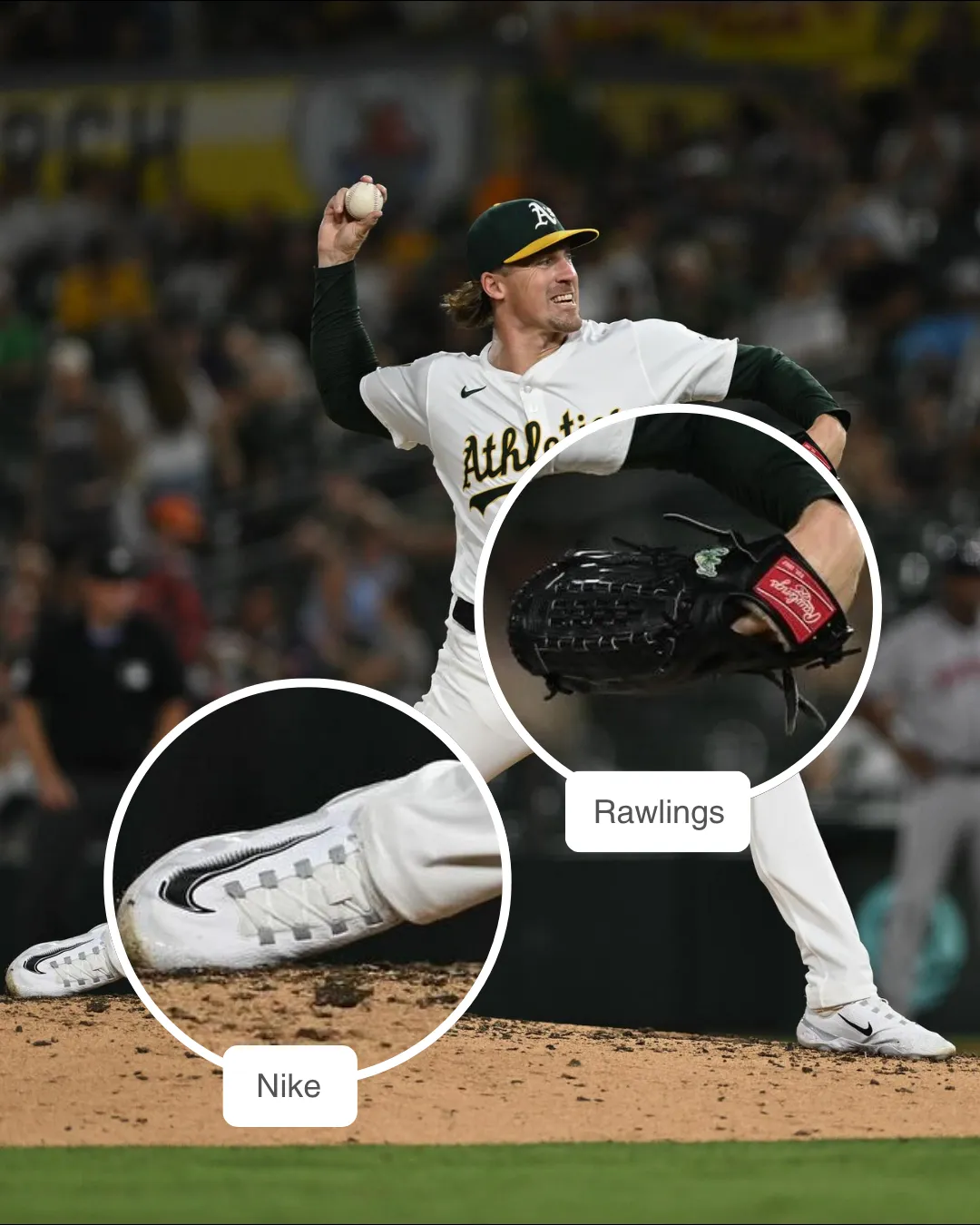 Tyler Ferguson pitching for the Athletics