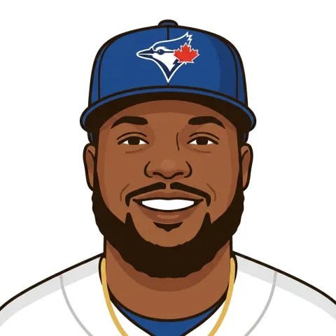 An illustrated portrait of Vladimir Guerrero Jr..