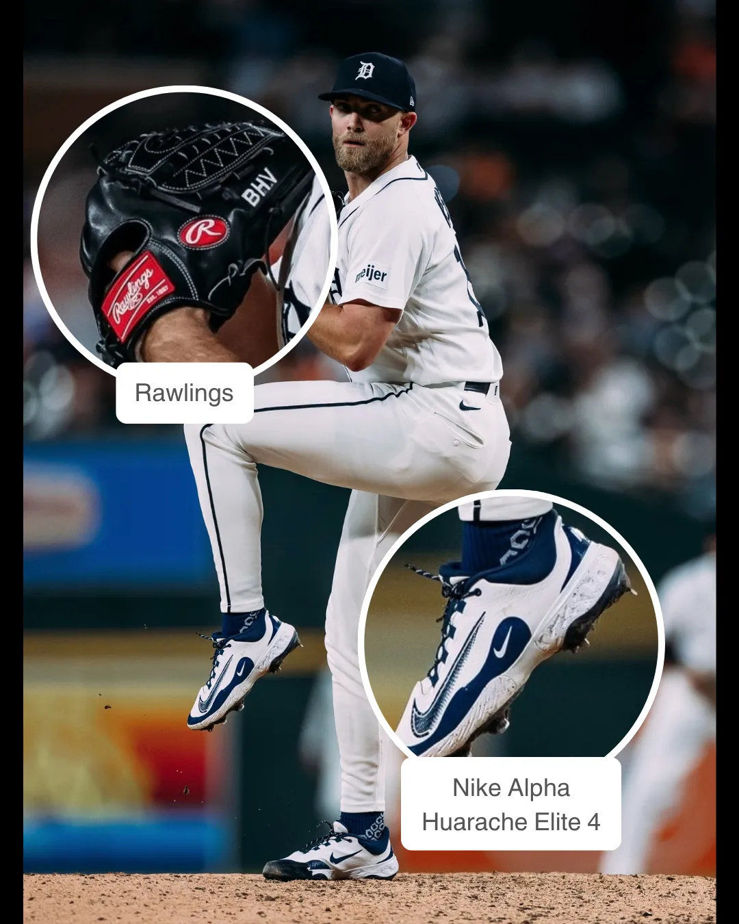 Will Vest showcasing his Glove and Cleats