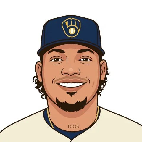 An illustrated portrait of William Contreras.