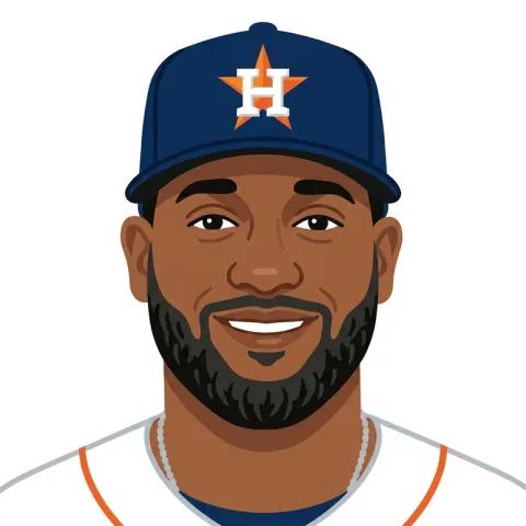 An illustrated portrait of Yordan Alvarez.