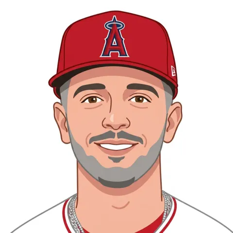 An illustrated portrait of Zach Neto.
